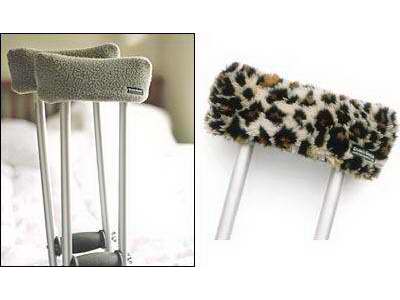 Crutch Cozies -- padding for crutches!  